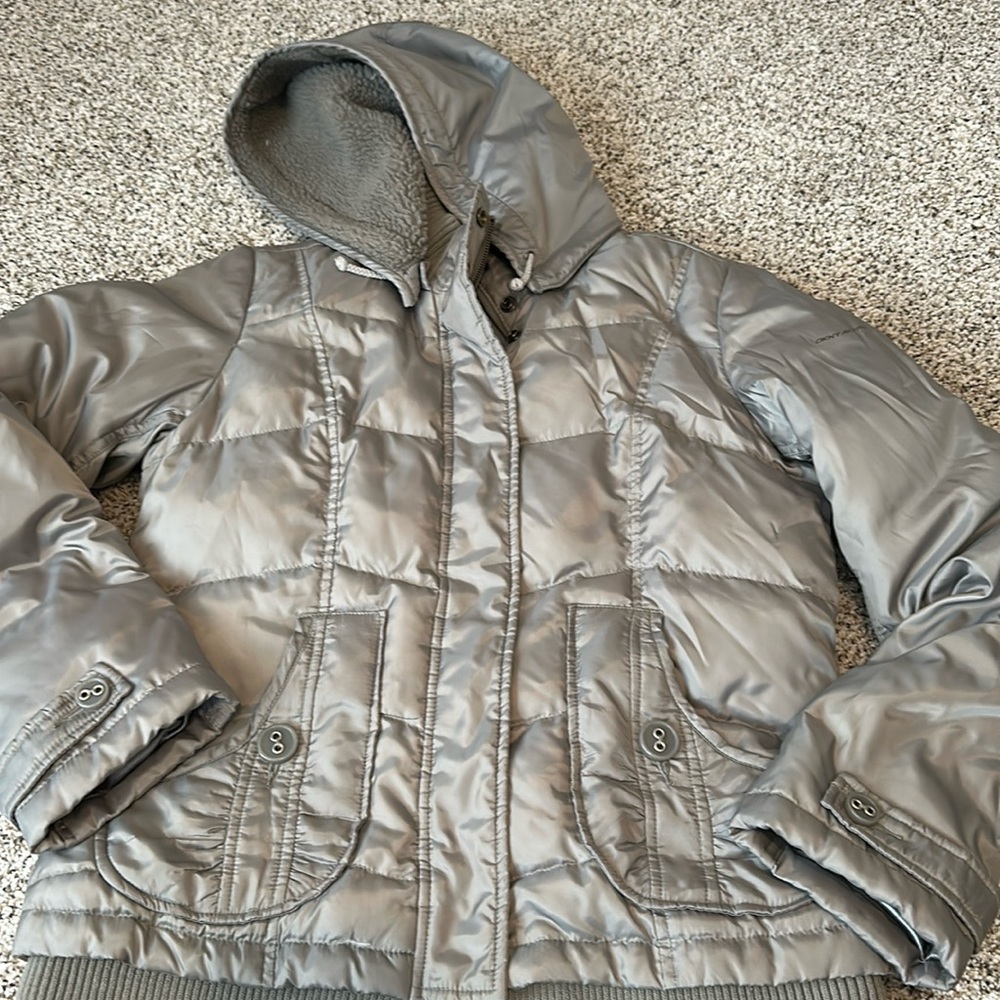 LIKE NEW DKNY ACTIVE jacket womens sz M so cute-gray